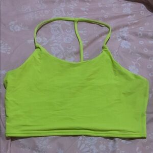 Neon green Popflex Active flexy crop top